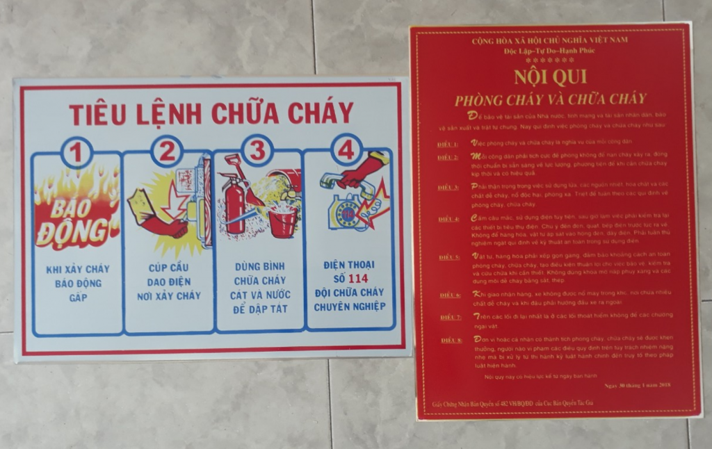 biển nội quy PCCC