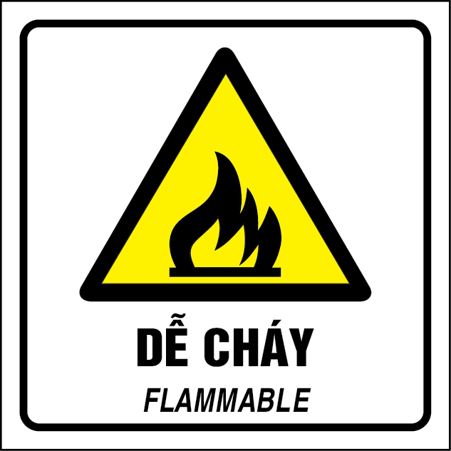 Biển cảnh báo hoá chất dễ cháy